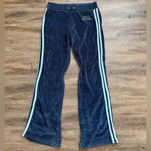 Juicy Couture Dark Blue Velour Jogger / Pants size large y2k